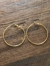 Hoop Earrings - 14K Gold or 925 Sterling Silver PVD Plated Stainless Steel (Multiple Sizes)