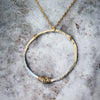 One-of-a-Kind Hammered Eternity Circle with Trinity Wrap Solid Sterling Silver Necklace