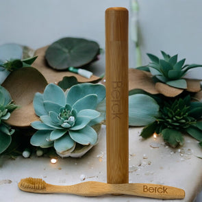 Berck Spa Collection Bamboo Travel Toothbrush with Case