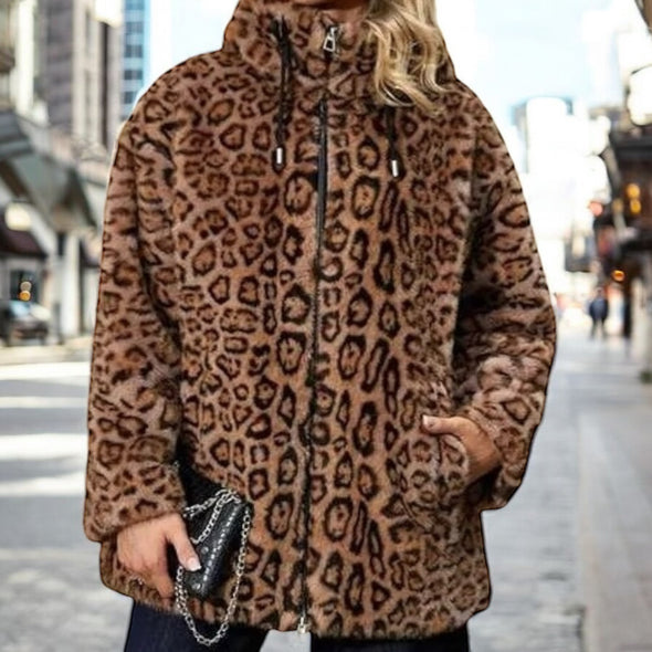 Limited Edition Cheetah Faux Fur Mid Length Parka