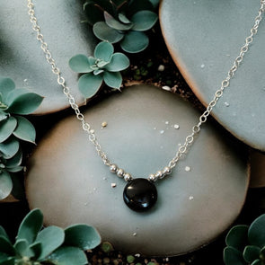 One-of-a-Kind Black Onyx & Sterling Beads Sterling Silver Necklace