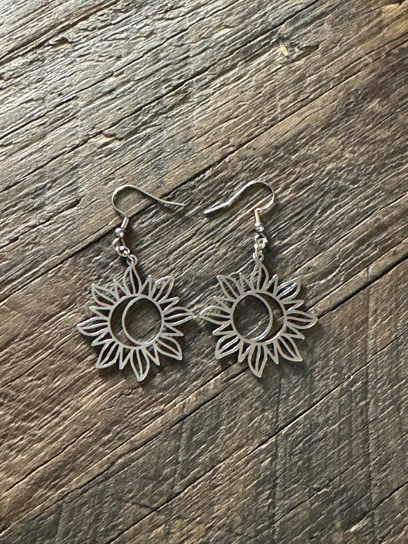 Sunflower Moon Drop Earrings