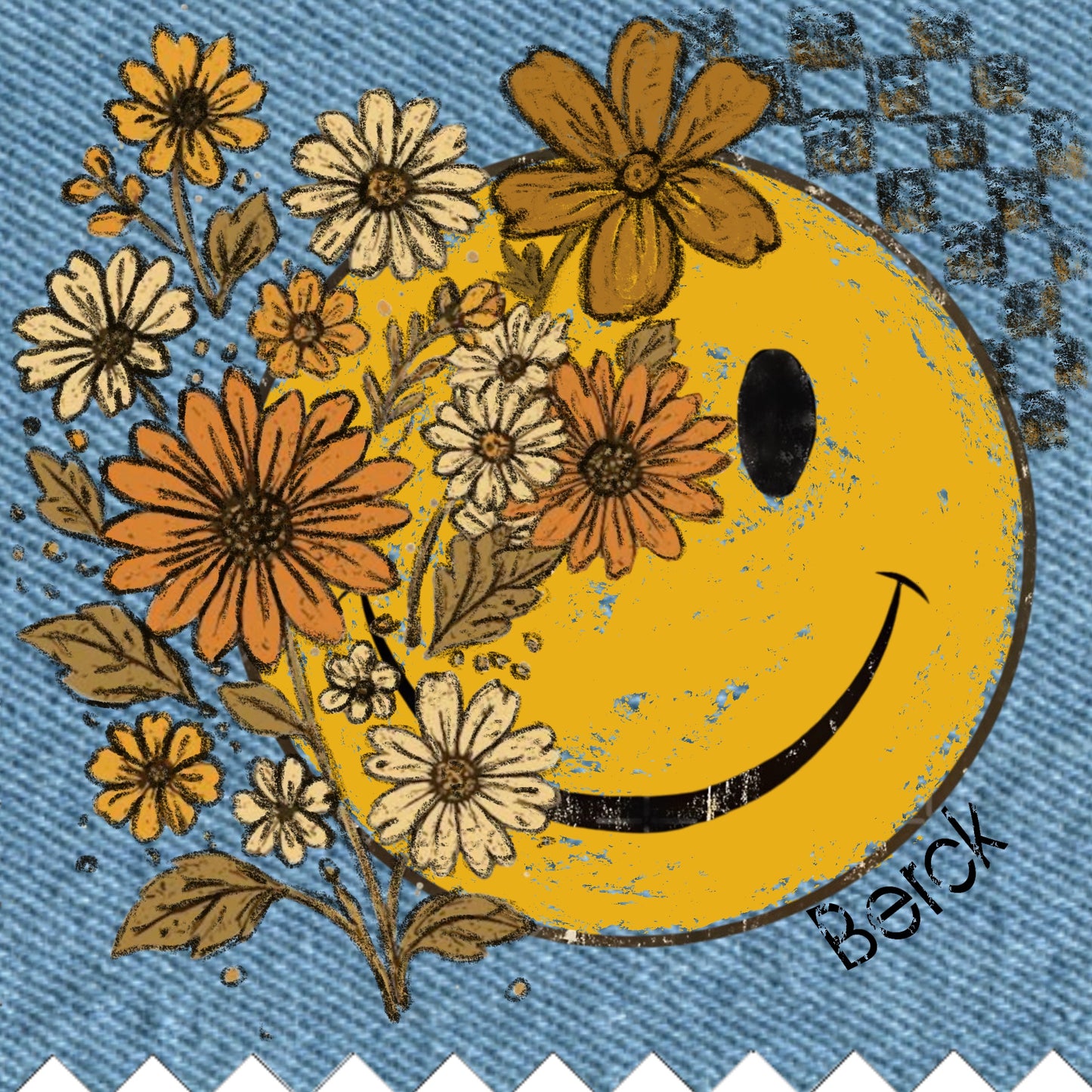 Providence Smiles & Flowers Denim & Leather Crossbody/Tote MADE TO ORDER