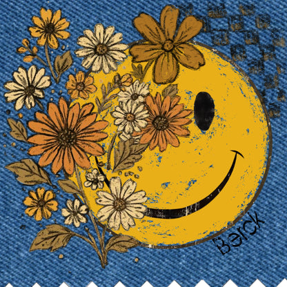 Providence Smiles & Flowers Denim & Leather Crossbody/Tote MADE TO ORDER