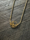 Circle Butterfly Necklace Ornate or Simple