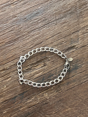 Cuban Curb Chain Bracelet 7" Stainless Steel