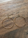 Hoop Earrings Forged Brass (Multiple Sizes)