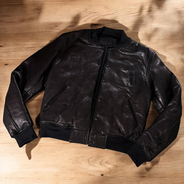 Limited Edition Genuine Italian Lambskin Leather Unisex Varsity Jacket