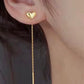 Waterproof Dainty Heart Thread Earrings