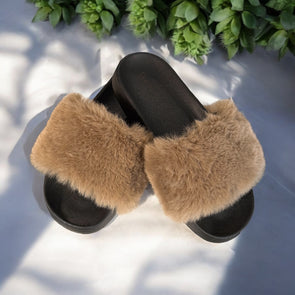 Berck Luxe Faux Rabbit Fur Slide PREORDER