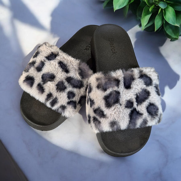 Berck Luxe Faux Rabbit Fur Slide PREORDER