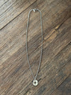 Polished Compass Necklace 18" Cable Chain