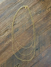 Triple Chain 14k 1/20 Gold Filled Dainty Chain Necklace