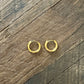 Huggie Hoop Earrings 17mm 14K Gold Plated or Stainless Steel