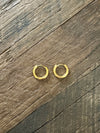 Huggie Hoop Earrings 17mm 14K Gold Plated or Stainless Steel