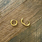 Huggie Hoop Earrings 17mm 14K Gold Plated or Stainless Steel