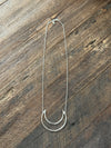 Crescent Moon Necklace Large 925 Sterling Silver