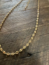 Gucci Link Chain Necklace 16"- 18" 14k PVD Gold Plated