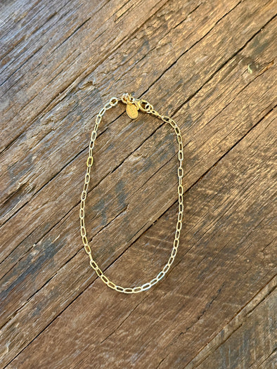 Paperclip Small Chain Bracelet 7" 14k 1/20 Gold Filled