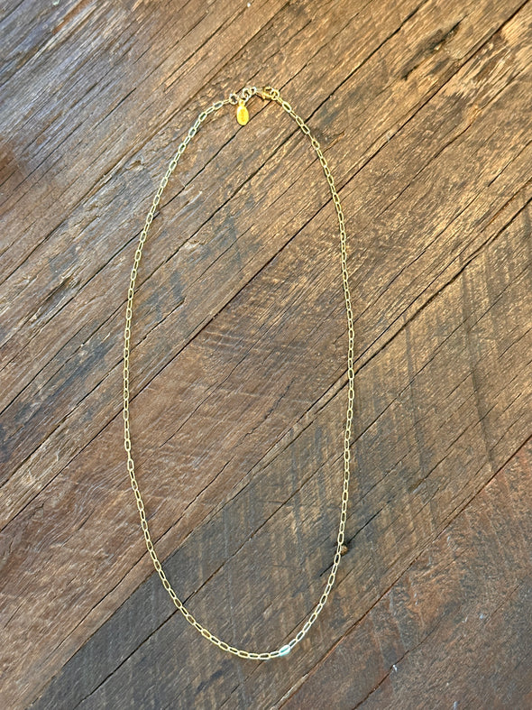 Paperclip  Small Chain Necklace 18" 14k 1/20 Gold Filled