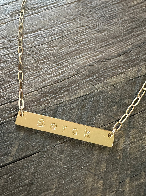 Berck Logo Bar 18” Necklace