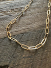 Paperclip Medium Chain Necklace 16"- 18" 14k 1/20 Gold Filled