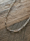 Paperclip Chain Necklace 20" Stainless Steel