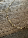 Heart Chain Necklace 16" - 18" 14k PVD Gold Plated