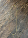 Heart Chain Necklace 18" 14k Gold Plated