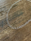 Heart Chain Necklace 18" Sterling Silver 925