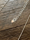 Dainty Snake Chain with Semi Precious Bar Bead Necklace 16"-19" 14k 1/20 Gold Filled or 925 Sterling Silver