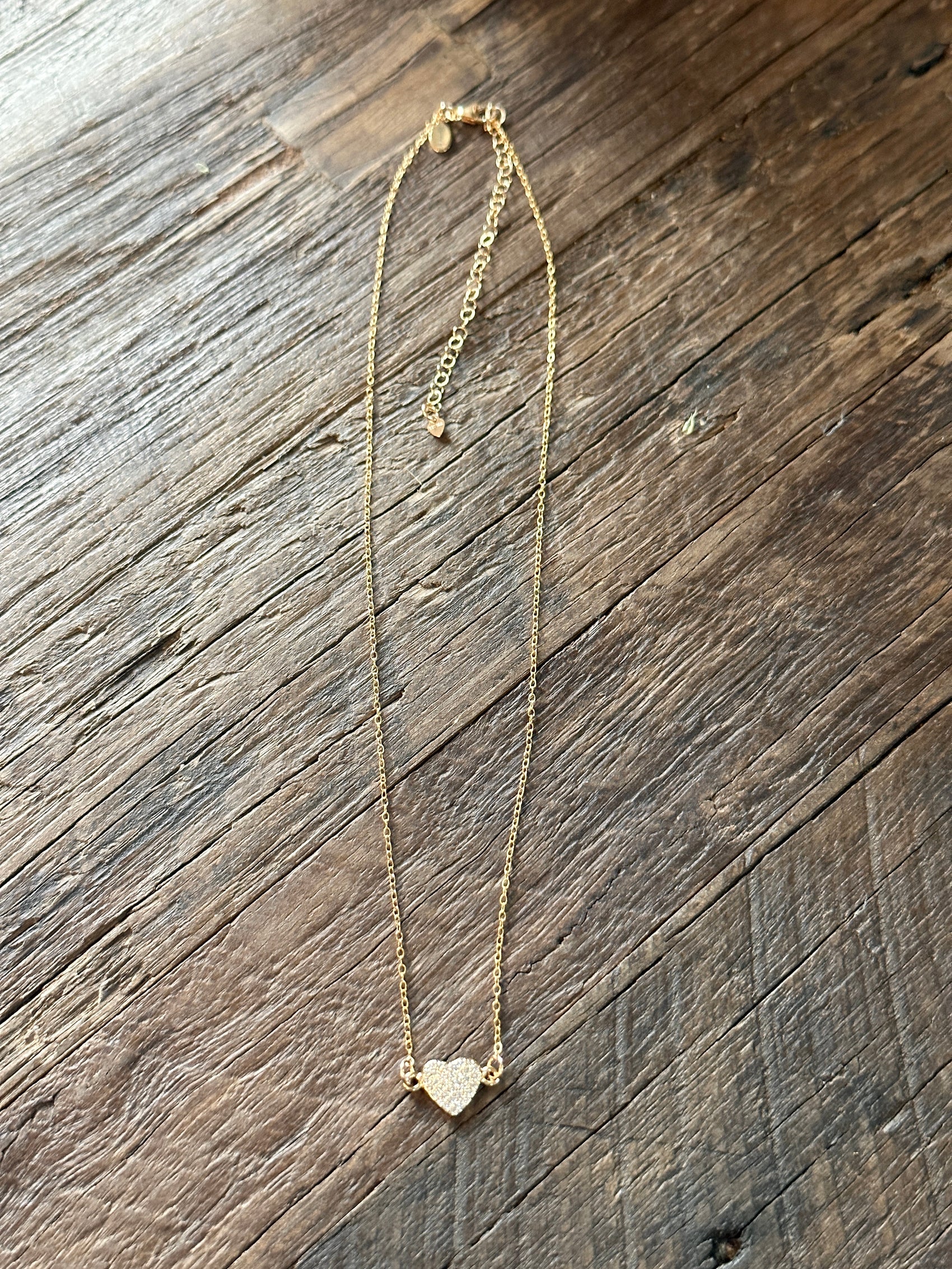 Pave CZ Heart Pendant