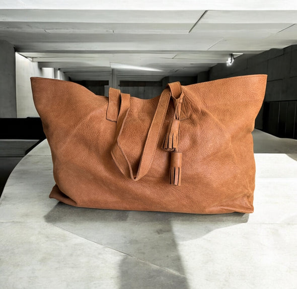 Miles Large Nubuck Leather Packable Tote LIMITED RUN