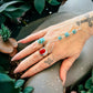 One-Of-A-Kind Kingman Blue Turquoise Sterling Silver Adjustable Ring