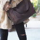 Grace Leather Boxy Tote (Rougman) Floppy (Nubuck)