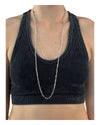Paperclip Chain Necklace 44" Convertible Sterling Silver