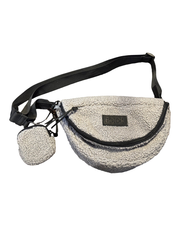 Cooper Sling Bag Faux Teddy Shearling with Leather Trim