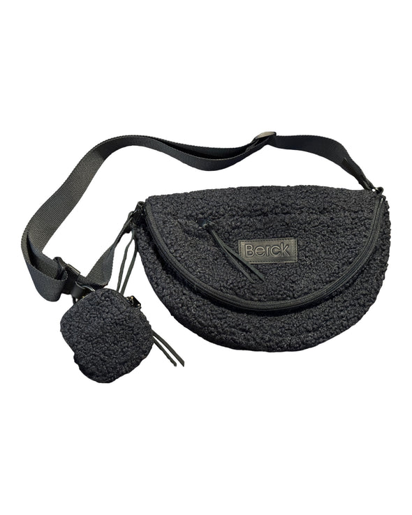 Cooper Sling Bag Faux Teddy Shearling with Leather Trim