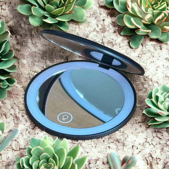 Compact LED Rechargeable Mirror