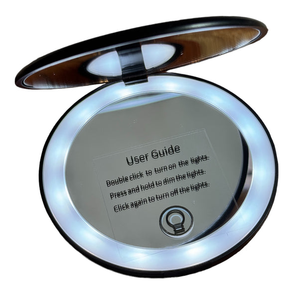 Compact LED Rechargeable Mirror