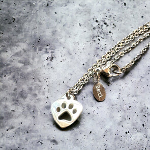 Polished Dainty "Love My Fur Baby" Necklace 18" Cable Chain
