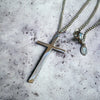 Large Cross Pendant Necklace 40"