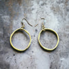 Simple Organic Circle Drop Earrings