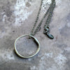 Simple Organic Circle Necklace 18"