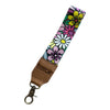 Flower Power Wristlet Strap Leather w/Cell Tether Adapter