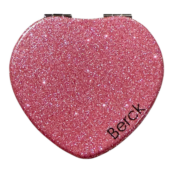 Compact Glitter Heart Mirror 😍