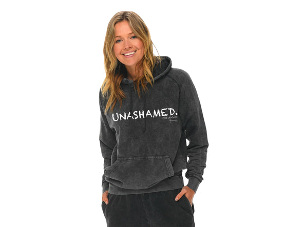 UNASHAMED One Sixteen - Graphic Unisex Vintage Raglan Pullover Hoodie Mid-Weight Fleece