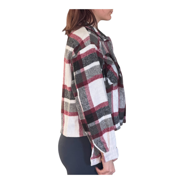 Women's Cropped Flannel Shacket