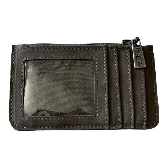 Zip Top Card Wallet Leather