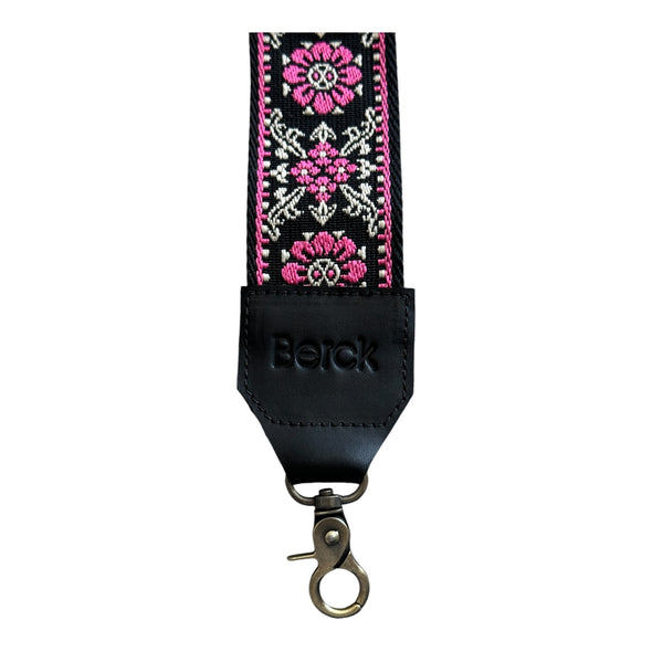 Embroidered Wristlet Strap Leather w/ Cell Tether Adapter